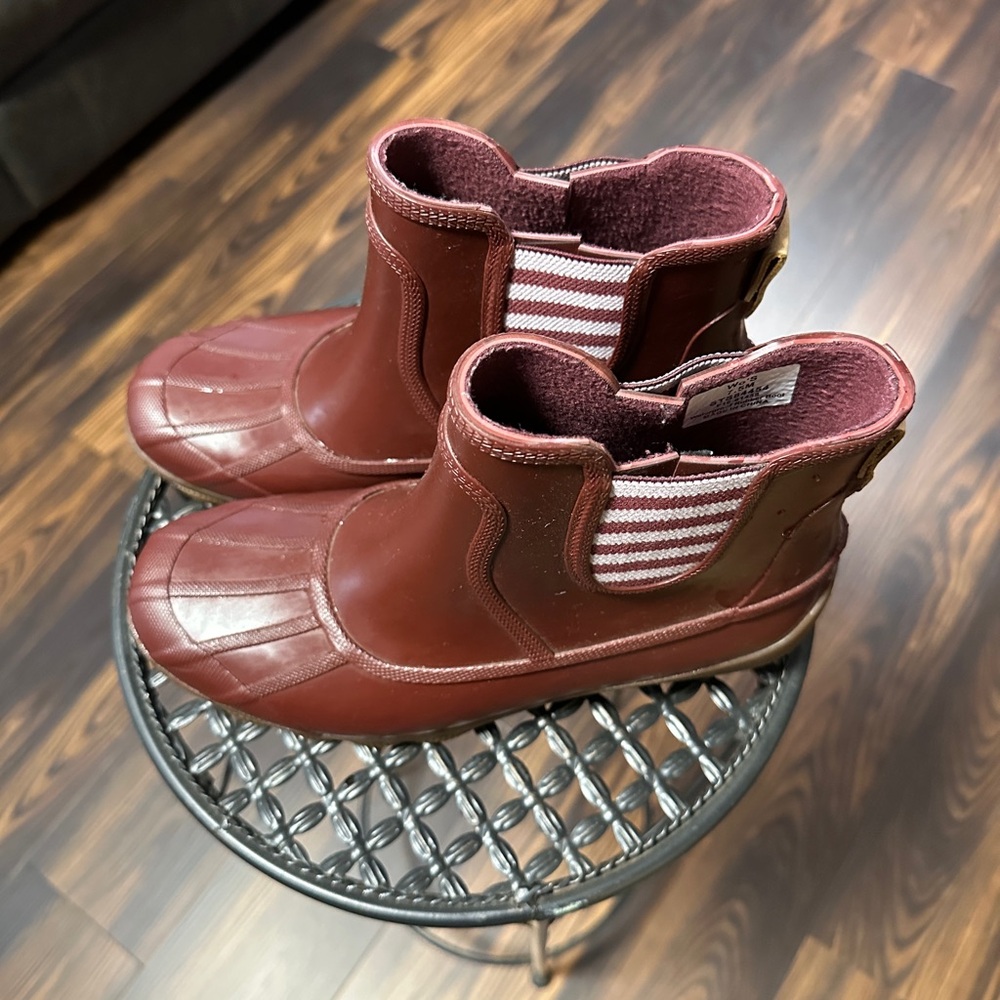 Sperry Short Rain Boots - Dark Red
